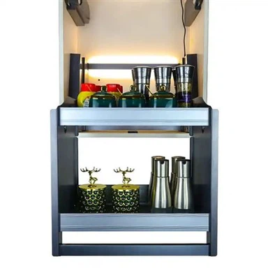 المنزل المطبخ سبائك الألومنيوم الكهربائية رفع خزانة سحب سلة