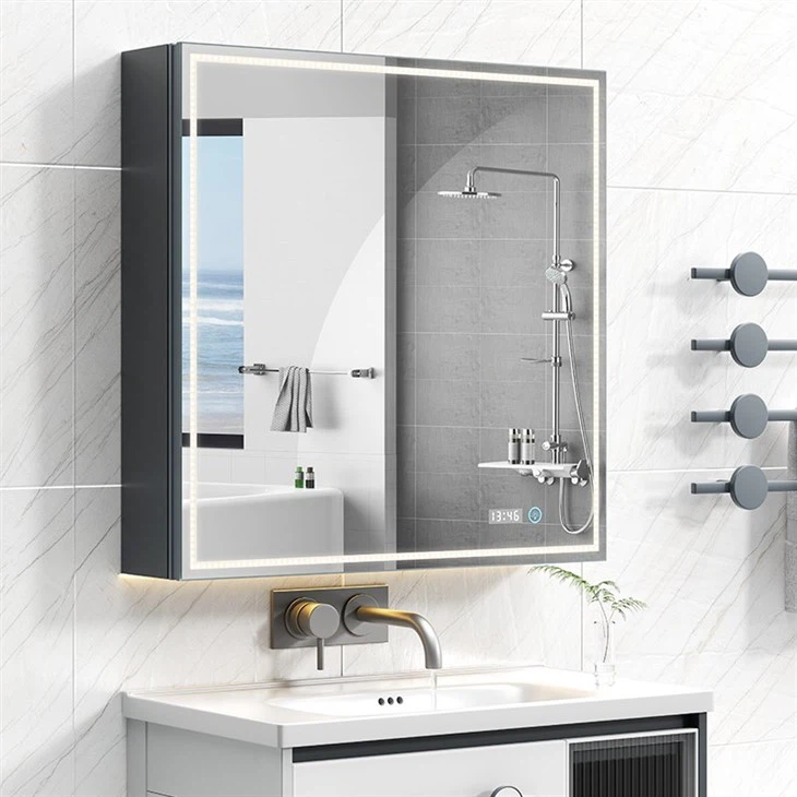 Automatic Lift Bathroom Mirror in Bathroom